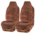 Load image into Gallery viewer, Universal Finesse Faux Fur Seat Covers - Universal Size - Mocha