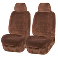 Load image into Gallery viewer, Universal Finesse Faux Fur Seat Covers - Universal Size - Mocha
