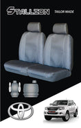 Load image into Gallery viewer, Canvas Seat Covers For Toyota Hilux Fronts 03/2005-2020 Black Single-Cab
