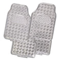 Load image into Gallery viewer, Venom 4-Piece Silver Rubber/Aluminium Look Car Mat