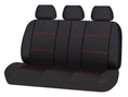 Load image into Gallery viewer, Universal Rear Seat Cover Size 06/08S | Black/Red Stitching