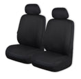 Load image into Gallery viewer, Universal Pinnacle Front Seat Covers Size 30/35 | Black/Black Piping