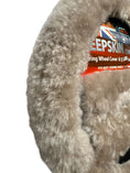 Load image into Gallery viewer, Sheepskin Steering Wheel Cover & 2x Seat Belt Pads Combo Luxury Mocha