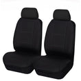 Load image into Gallery viewer, Universal Front Seat Covers Size 30/35 | Black/White Stitching