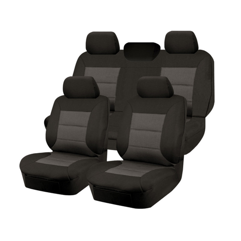 Premium Jacquard  Seat Covers - For Volkswagen Amarok 2H Series (02/2011-2022) charcoal