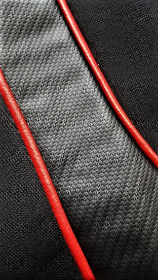 Universal Strident Rear Seat Covers Size 06/08S | Red Piping