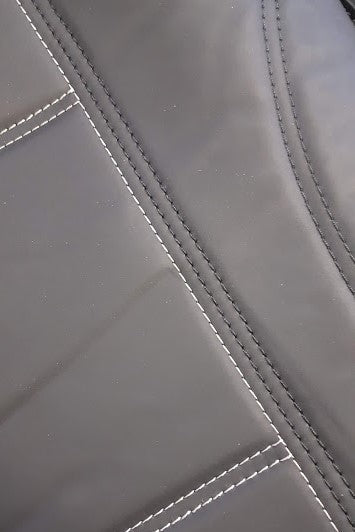 Universal Front Seat Covers Size 60/25 | Black/White Stitching