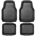 Load image into Gallery viewer, Diamond 4-Piece PVC Black Car Floor Mat Set
