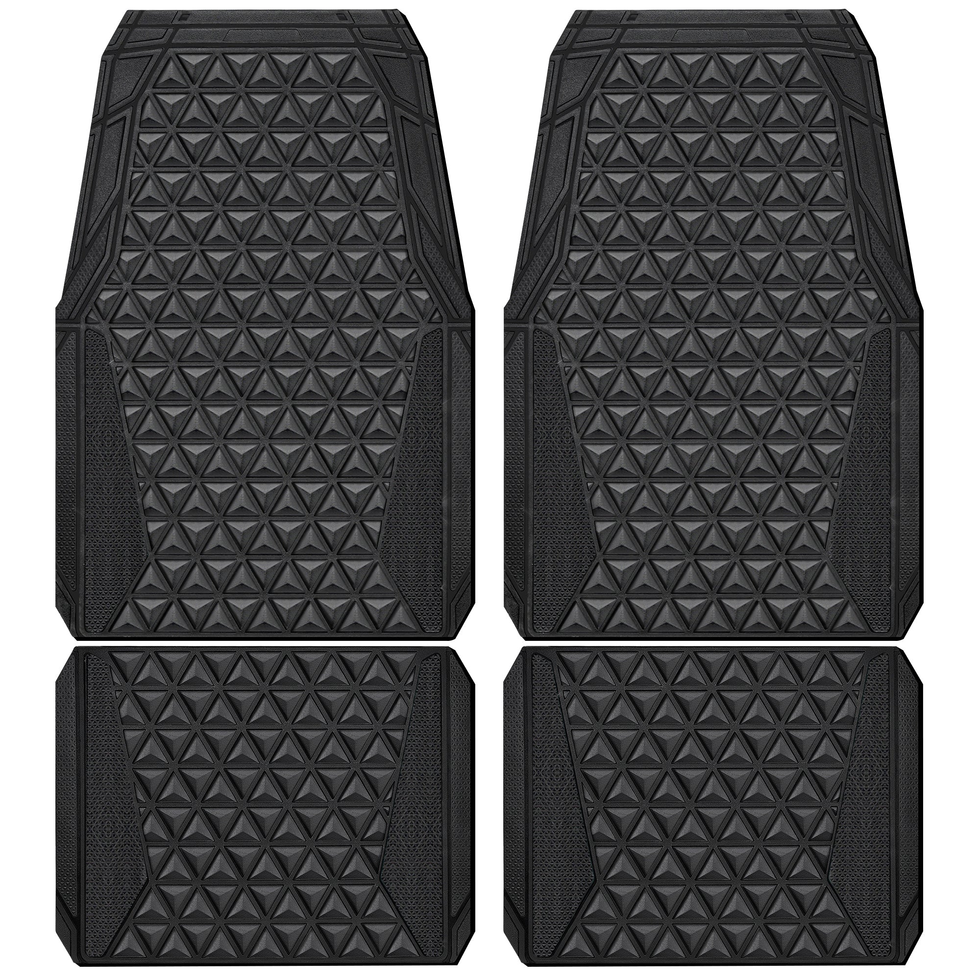 Triangle All-Weather Heavy-Duty Car Floor Mat Set