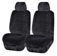 Load image into Gallery viewer, Universal Finesse Faux Fur Seat Covers - Universal Size - Charcoal
