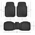 Load image into Gallery viewer, Tyre 3-Piece PVC Black Car Floor Mat Set
