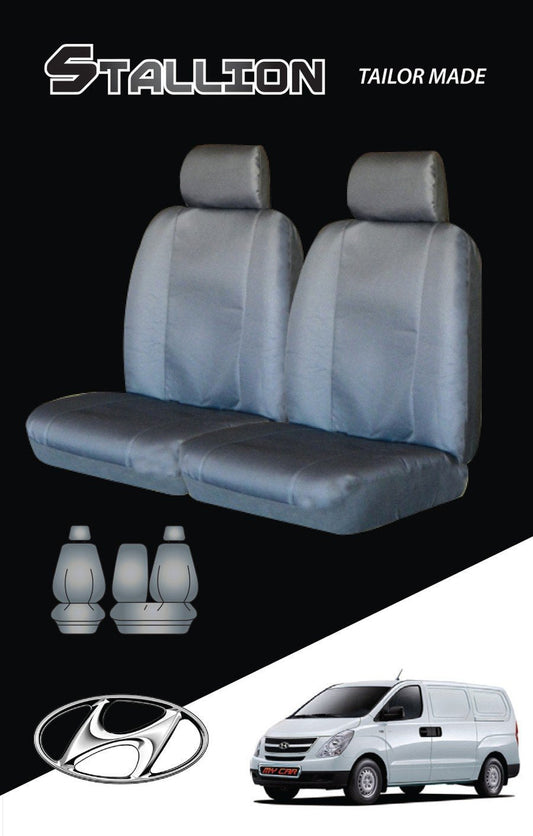 Canvas Seat Covers For Hyundai iLoad 02/2008-2020 Black