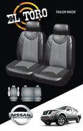 Load image into Gallery viewer, Leather Look Car Seat Covers For Nissan Navara D40 Dual Cab  2007-2020 | Black
