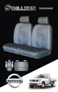 Load image into Gallery viewer, Canvas Seat Covers For Nissan Navara 04/1997-2020 D22 Black Dual-Cab
