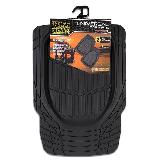 Universal Tuff Rubber Floor Mats Front X2 Car/4WD Quality Heavy Duty Waterproof