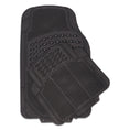 Load image into Gallery viewer, Thunder 4-Piece Black Rubber Car Mat
