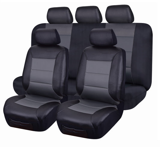 Faux Leather Seat Covers for Toyota Camry Asv50R Series 2011-2017 Sedan | Grey