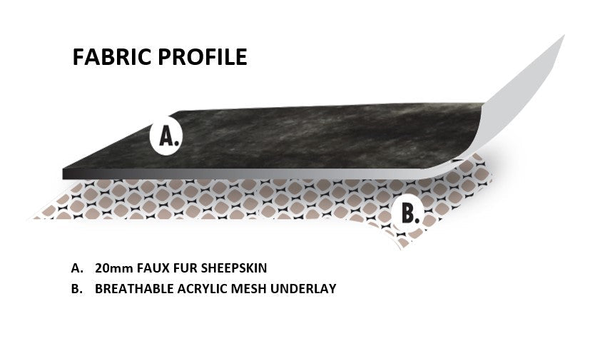 Universal Finesse Faux Fur Seat Covers - Universal Size - Charcoal