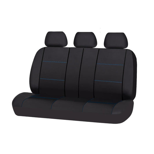 Universal Rear Seat Cover Size 06/08S | Black/Blue Stitching