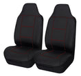 Load image into Gallery viewer, Universal Front Seat Covers Size 60/25 | Black/Red Stitching
