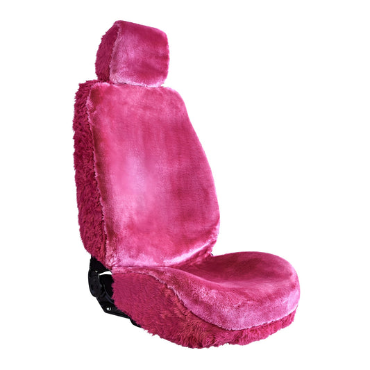 Universal Finesse Faux Fur Seat Covers - Universal Size - Pink
