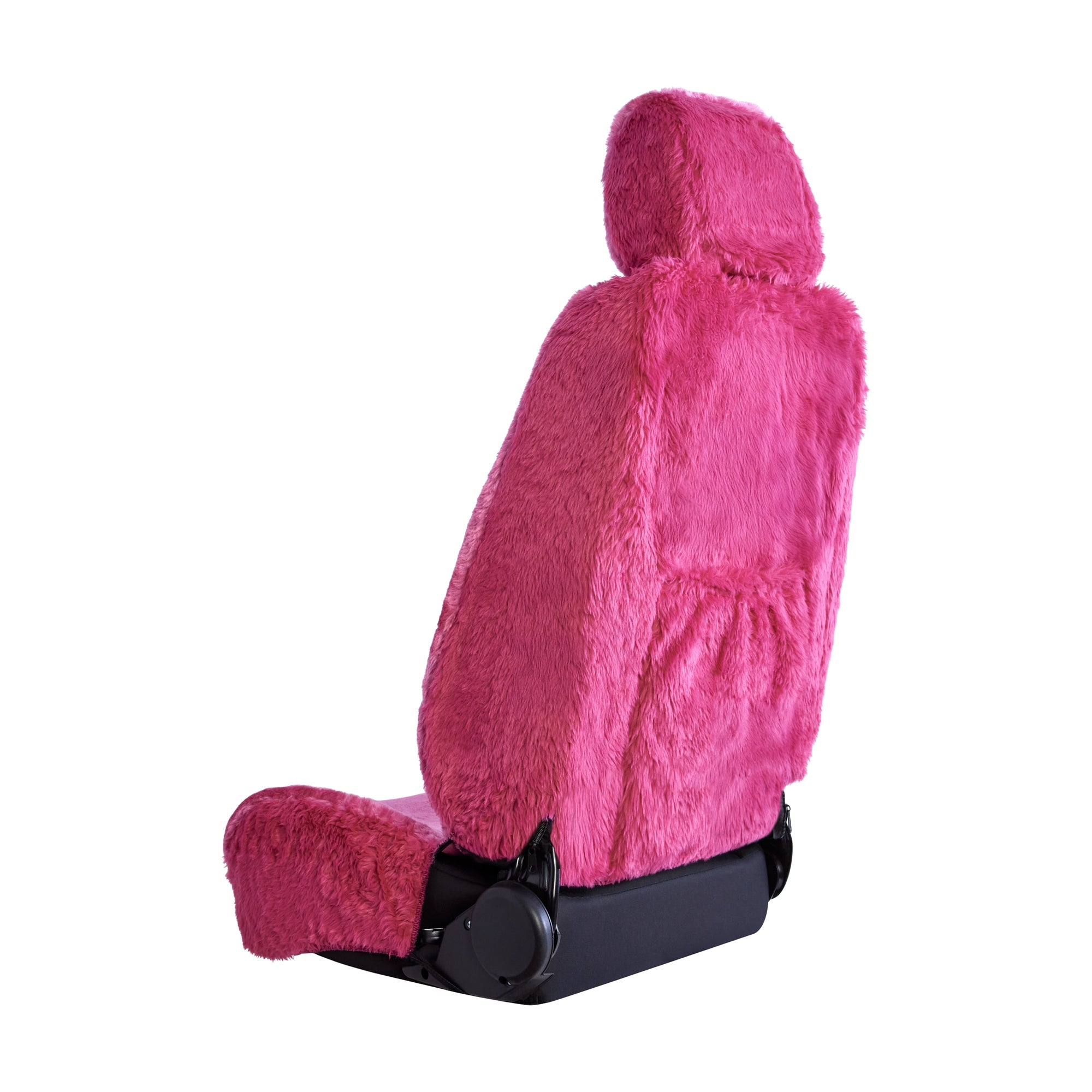 Universal Finesse Faux Fur Seat Covers - Universal Size - Pink