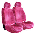 Load image into Gallery viewer, Universal Finesse Faux Fur Seat Covers - Universal Size - Pink
