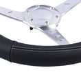 Load image into Gallery viewer, Nevada Steering Wheel Cover - Black/White [Leather]
