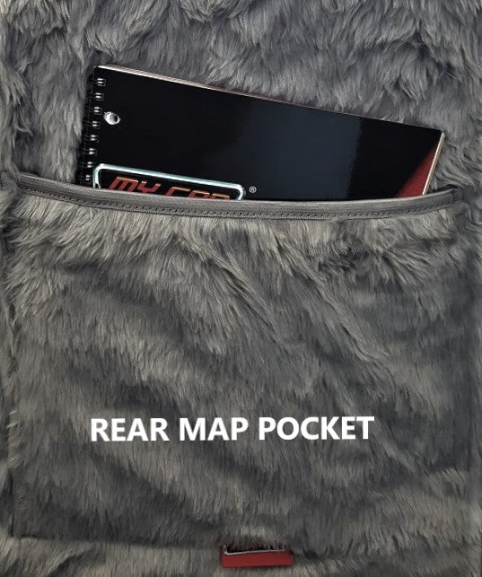 Universal Finesse Faux Fur Seat Covers - Universal Size - Charcoal