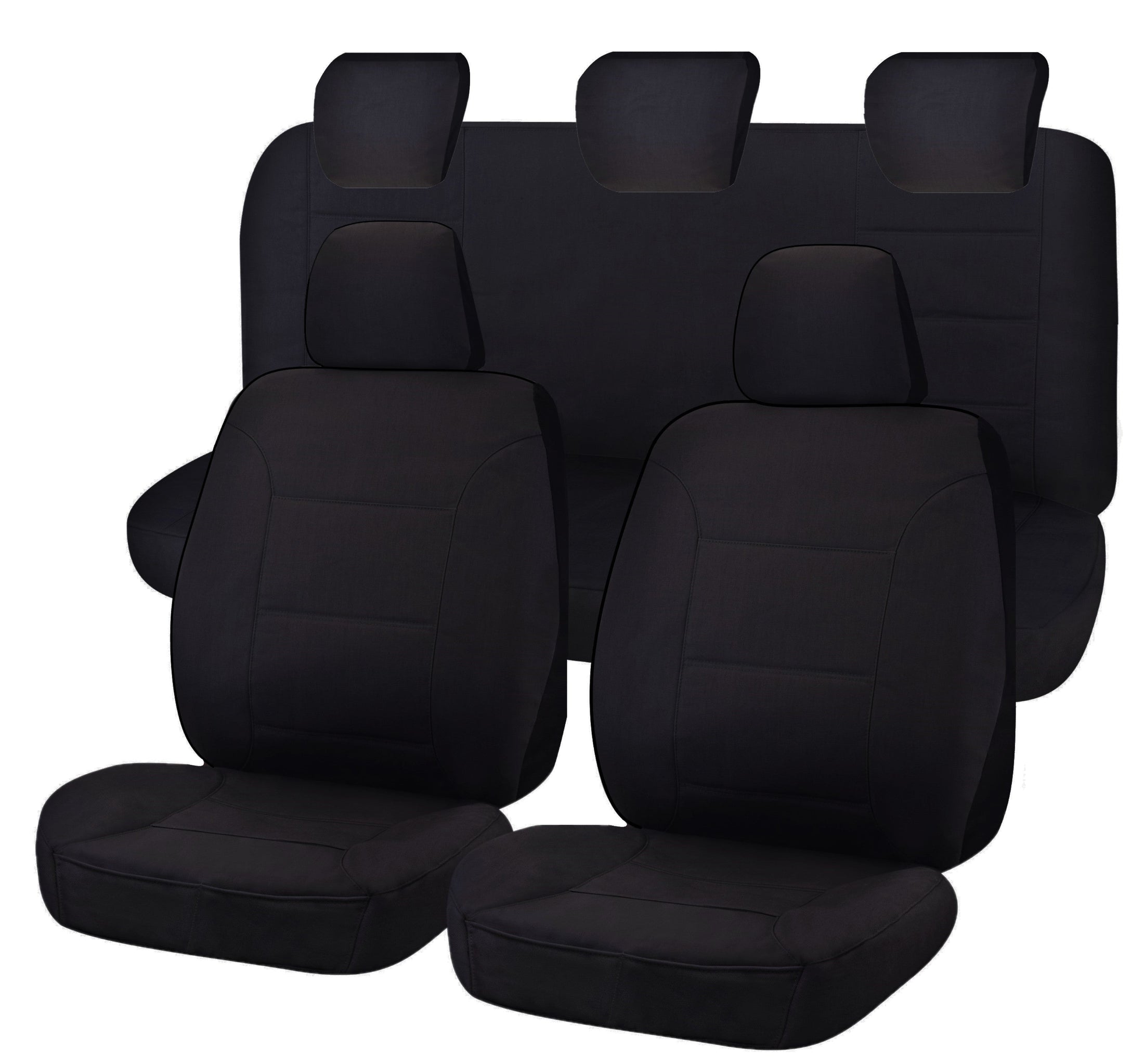 Canvas Seat Covers for Ford Ranger PXII Series (2015-2022) Black