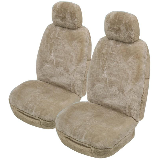 Sheepskin Seat Covers Universal 25mm Mocha