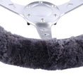 Load image into Gallery viewer, Sheepskin Steering Wheel Cover - Charcoal
