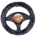 Load image into Gallery viewer, Sheepskin Steering Wheel Cover - Charcoal
