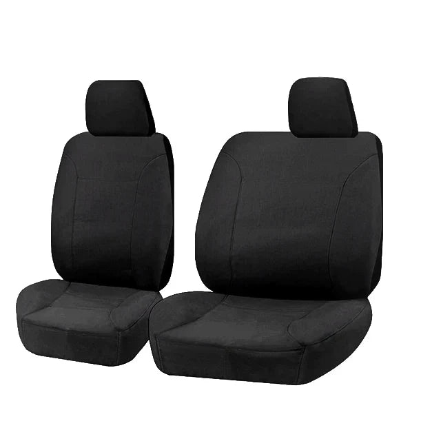 Canvas Seat Covers for Toyota Hilux Single Cab (2005-on)  Black