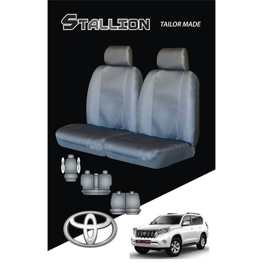 Canvas Seat Covers Suitable for Toyota Prado 11/2009-2020 150 Series Grey