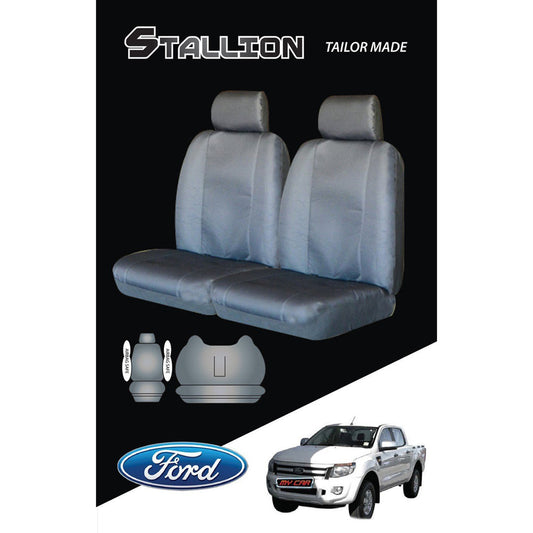 Canvas Seat Covers For Ford Ranger for 2006-2011 Dual Cab | Black