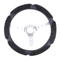 Load image into Gallery viewer, Arizona Steering Wheel Cover With Plush Suede Grips - Black
