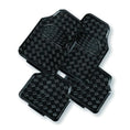 Load image into Gallery viewer, Venom 4-Piece Black Rubber/Aluminium Look Car Mat
