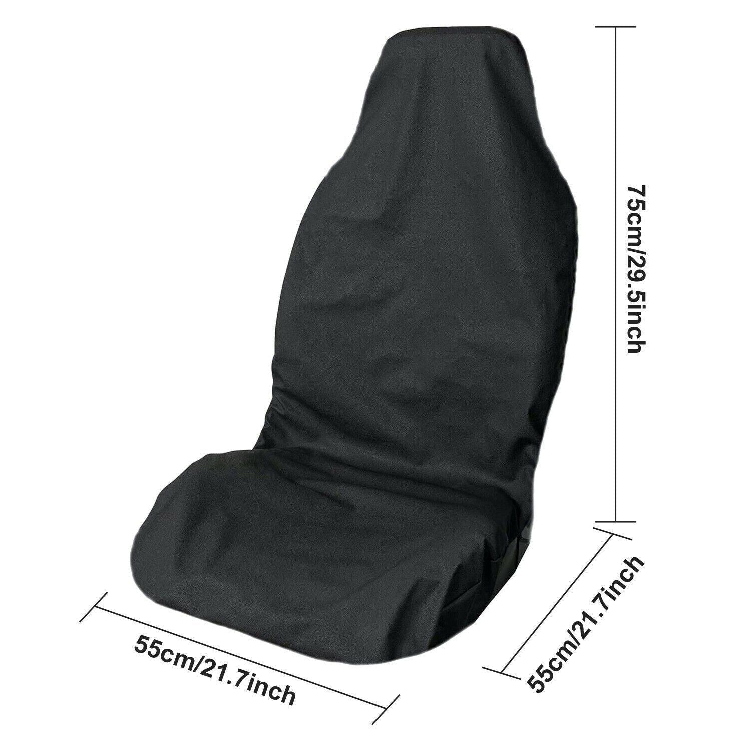 Universal Pulse Throwover Front Seat Covers - Bonus Seat Belt Buddies | Black