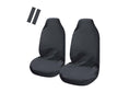 Load image into Gallery viewer, Universal Pulse Throwover Front Seat Covers - Bonus Seat Belt Buddies | Black
