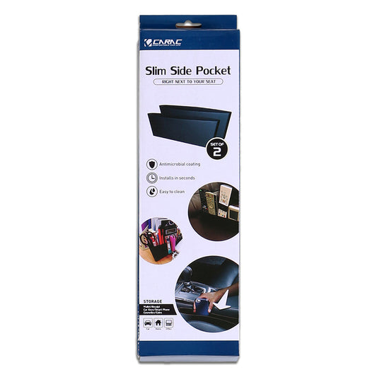 2PCS Car Seat Storage Box & Console Side Pocket Coin Phone Organisers