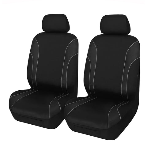 Universal Strident Front Seat Covers Size 30/35 | Grey Piping