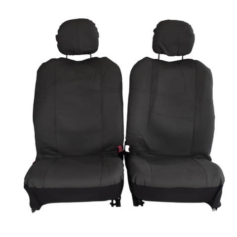 Canvas Seat Covers For Nissan Navara 10/2007-2020 D40 Grey Dual-Cab