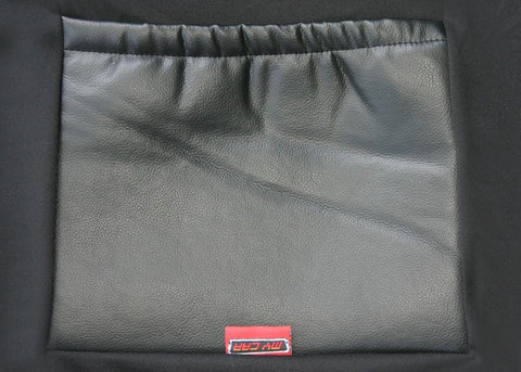 Leather Look Car Seat Covers For Mitsubishi Pajero NS, NT, NW, NX - 5 Seater - 11/2006-On Black
