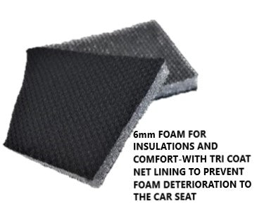Universal Rear Seat Cover Size 06/08S | Black/Blue Stitching