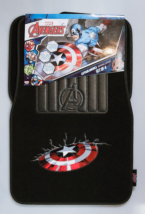 Marvel Avengers 4-Piece Captain America Car Mat
