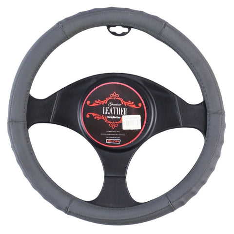 Denver Steering Wheel Cover - Grey [Leather]