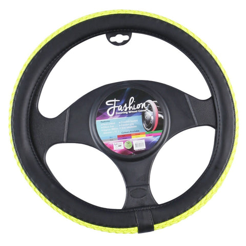 Fashion Steering Wheel Cover - Yellow