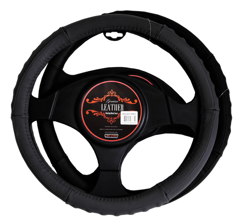Denver Steering Wheel Cover - Black [Leather]
