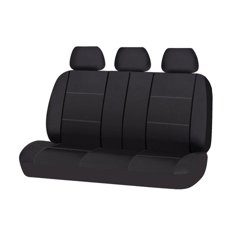 Universal Rear Seat Cover Size 06/08S | Black/White Stitching